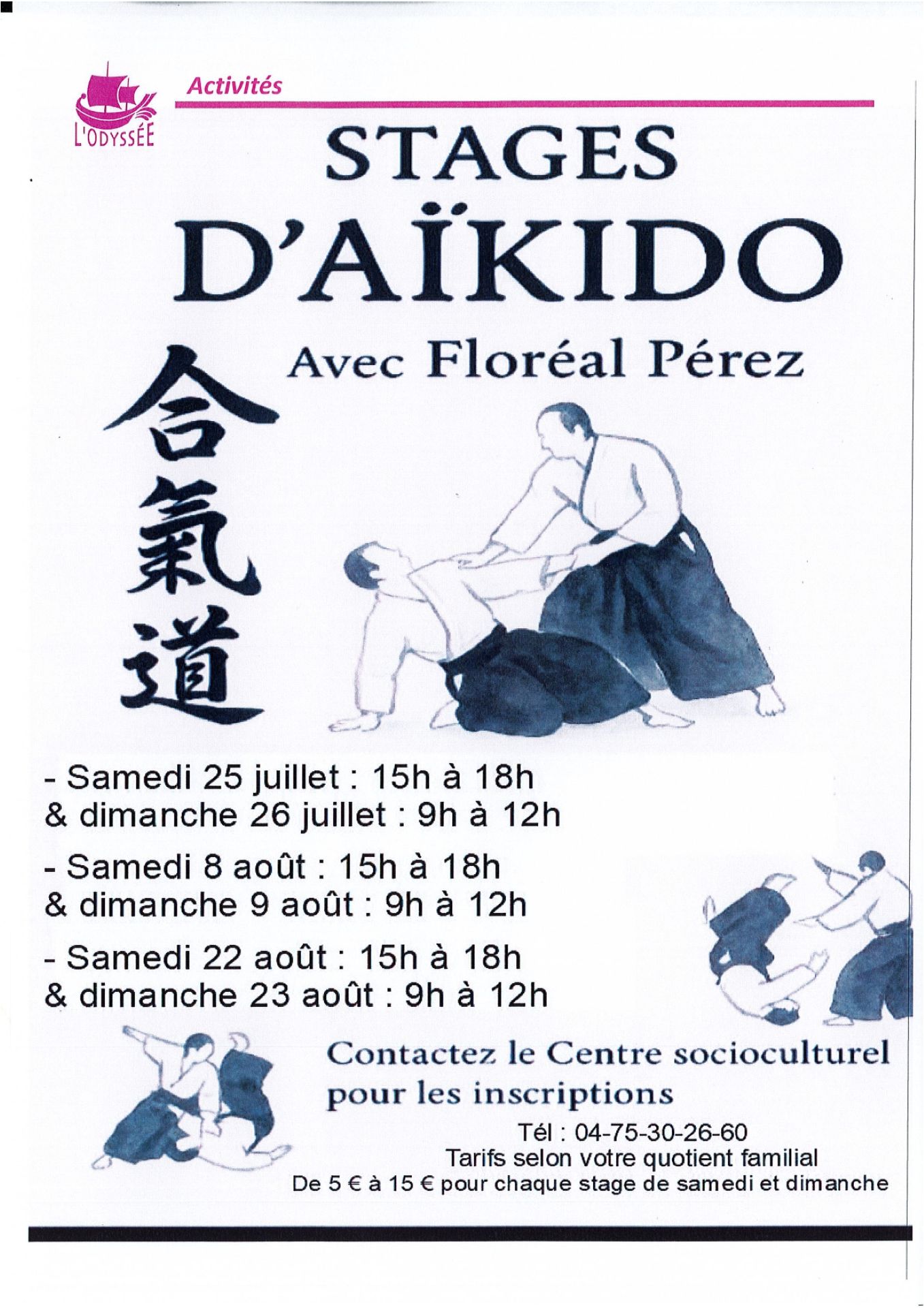 Stages d'Aïkido avec Floral Pérez