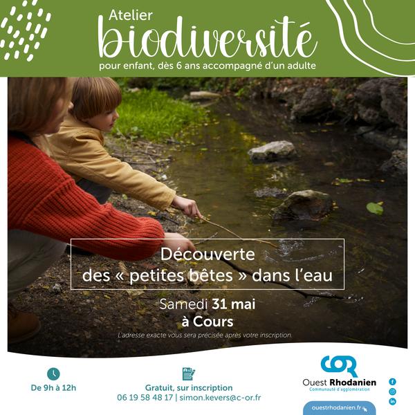 Atelier Biodiversité Parents Enfants organisé par la COR