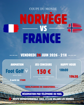 Diffusion des matchs de la Coupe du Monde au Golf du Clou