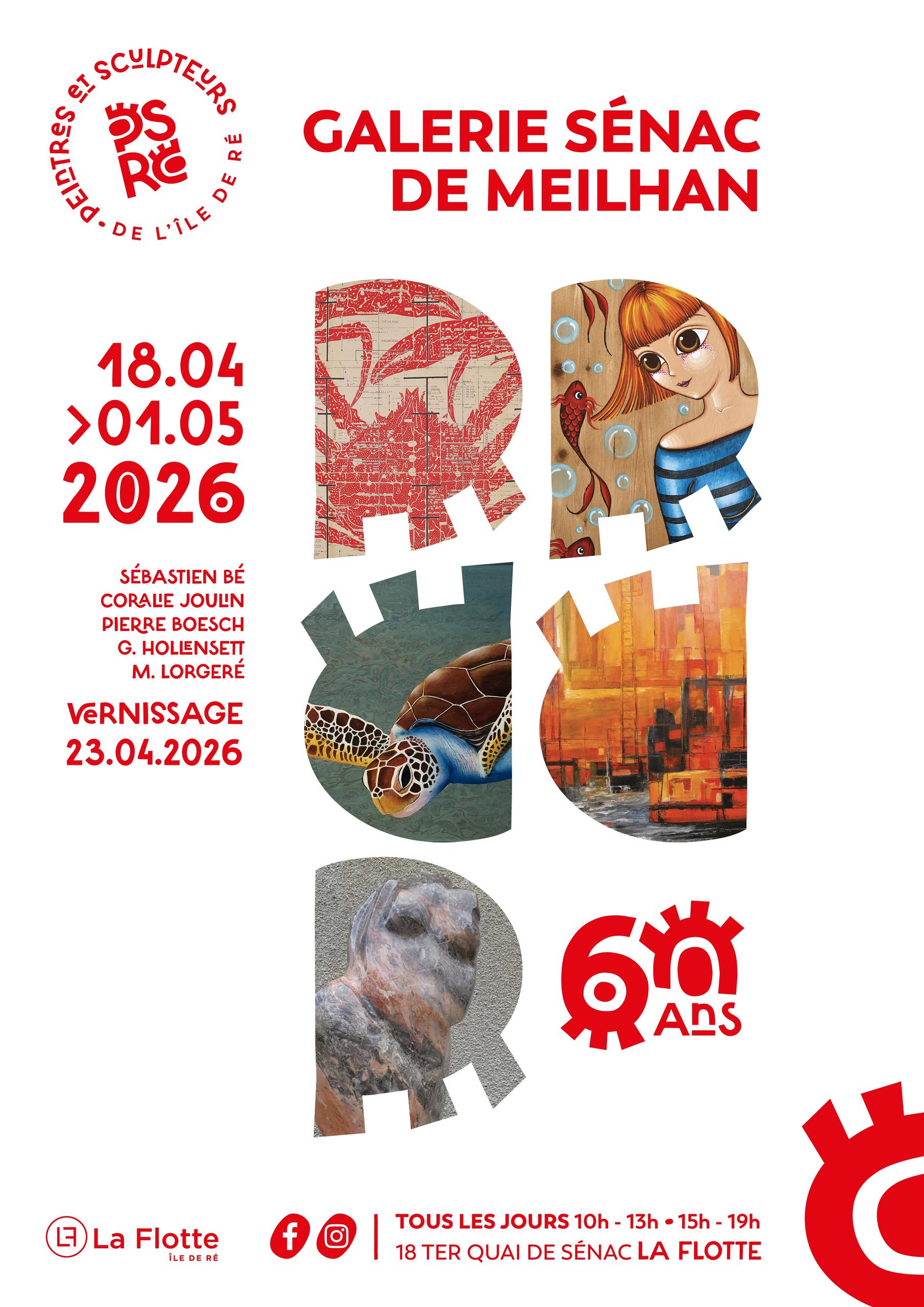 Exposition S. Bé, C. Joulin, P. Boesch, G. Hollenset et M. Lorgéré