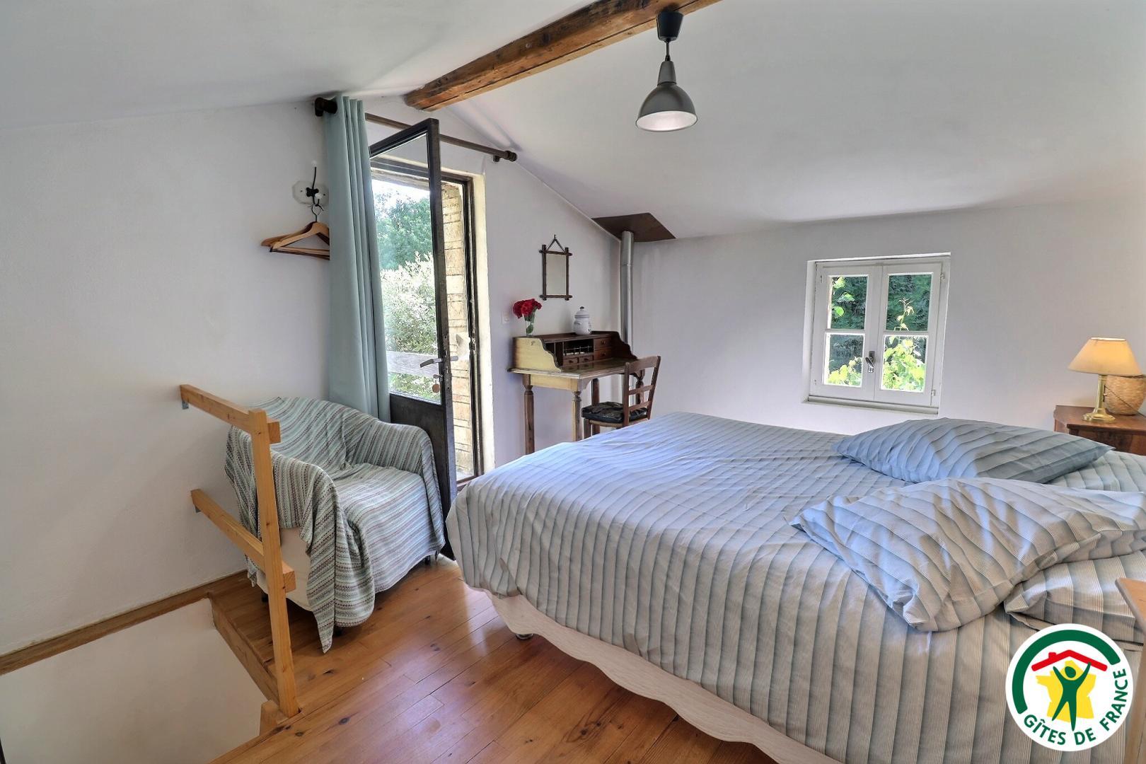 Chambre avec un lit double ou deux lits simples (1x160 ou 2x80)