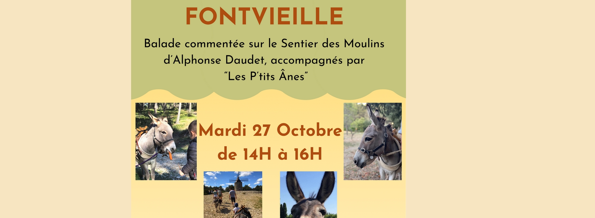 Balade commentée au pas de l'âne sur le Sentier des Moulins d'Alphonse Daudet