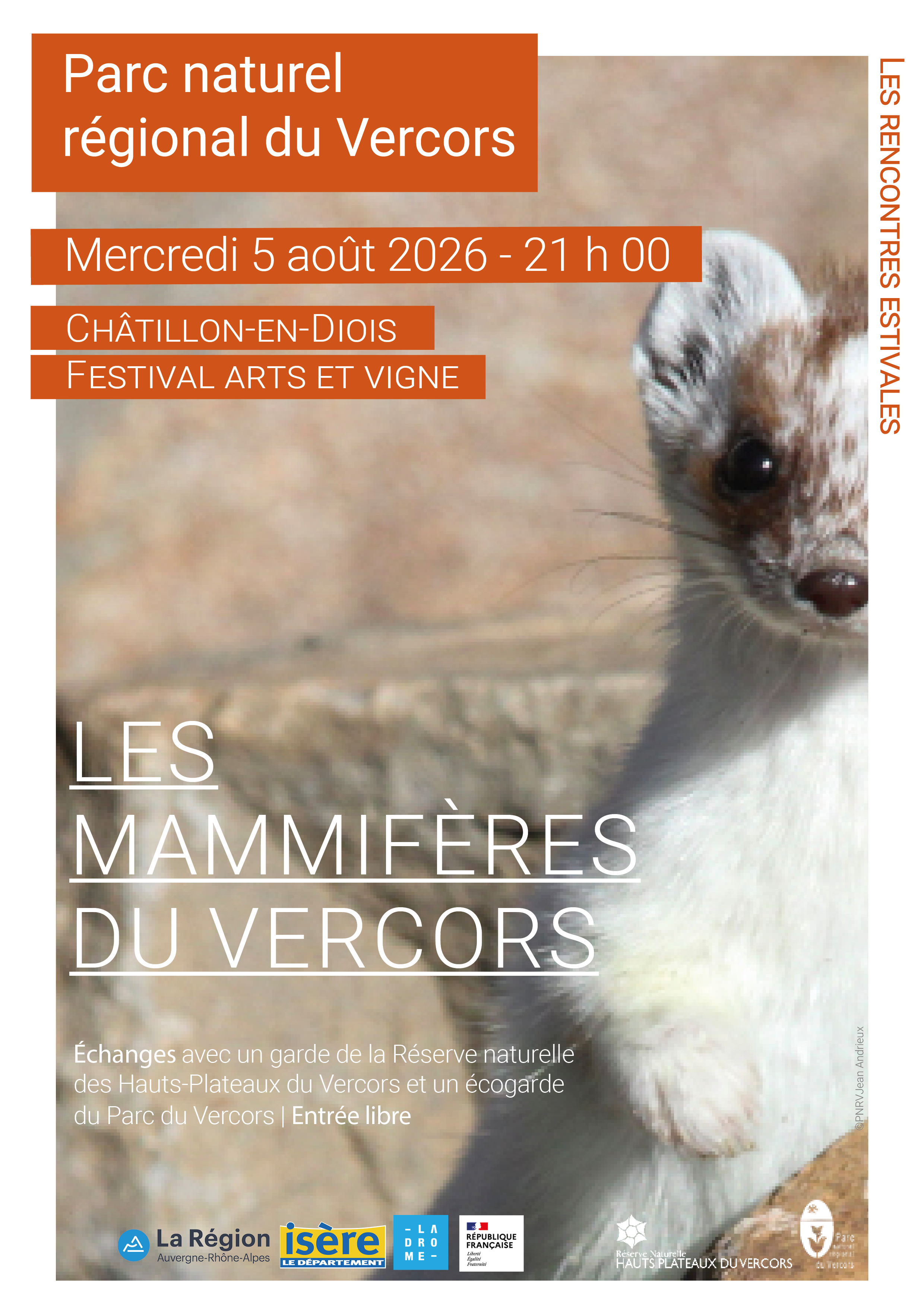 Soirée projection sur les mammifères du vercors avec un écogarde et un garde de la Réserve naturelle - Châtillon en Diois