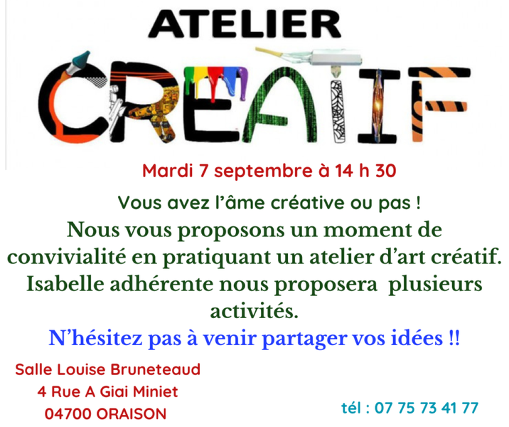 Atelier AFDC Art créatif