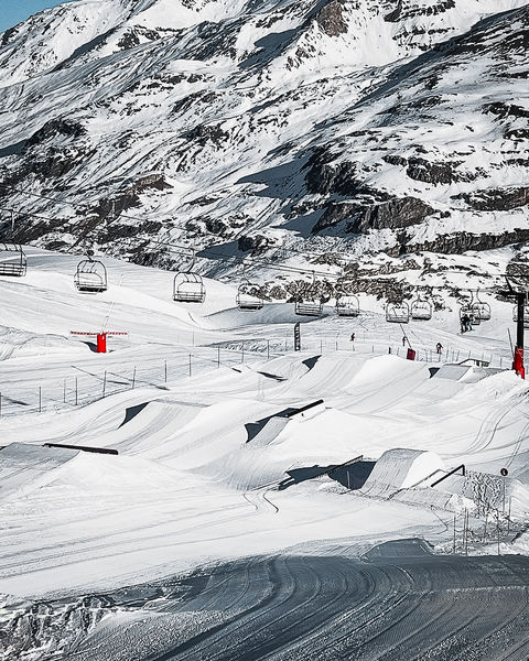Snowpark de Val d'Isère hiver