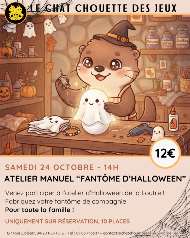 Atelier manuel / atelier créatif fantômes d'halloween