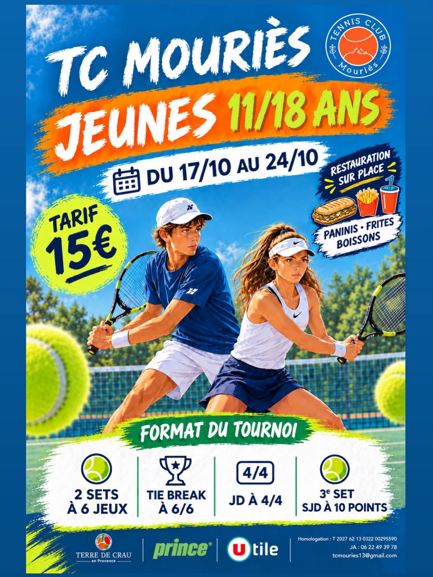 Tournoi de tennis pour ados