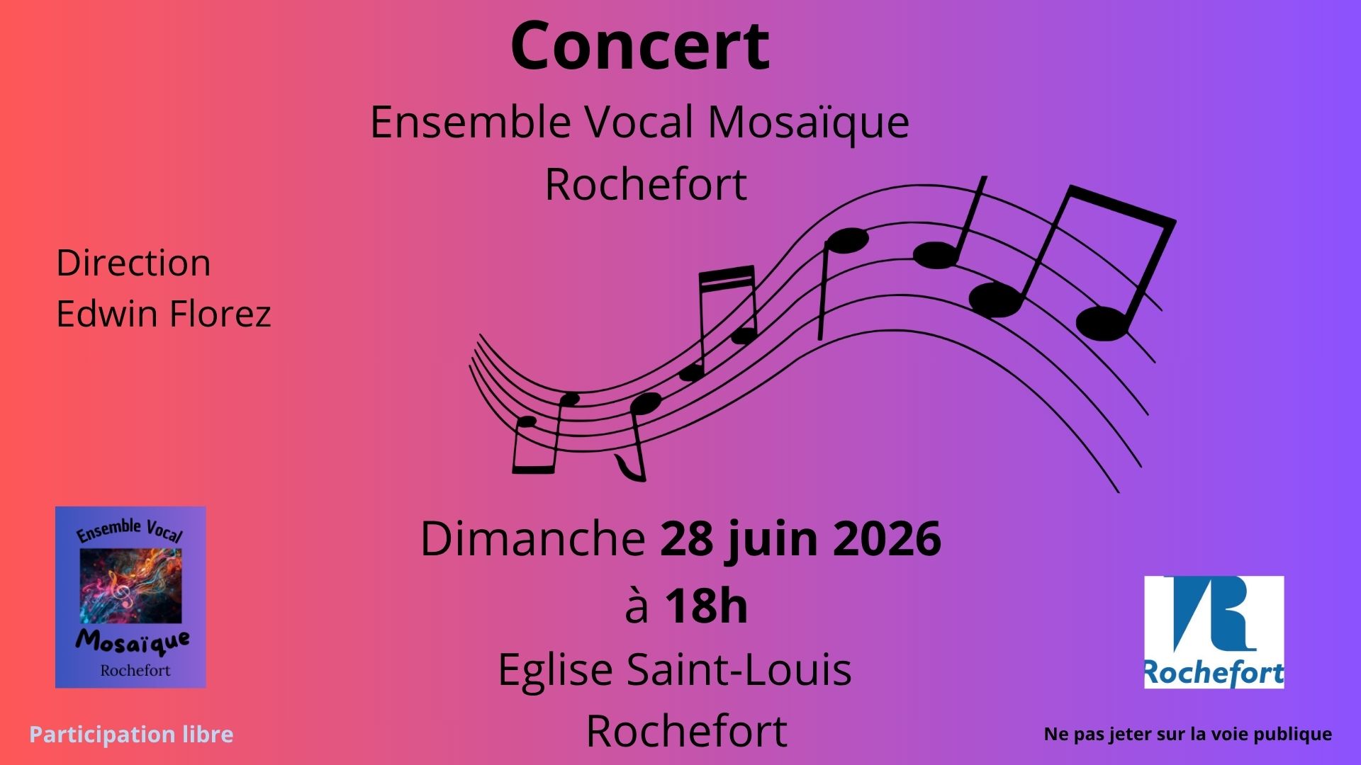 Concert : Ensemble vocal Mosaïque, Rochefort