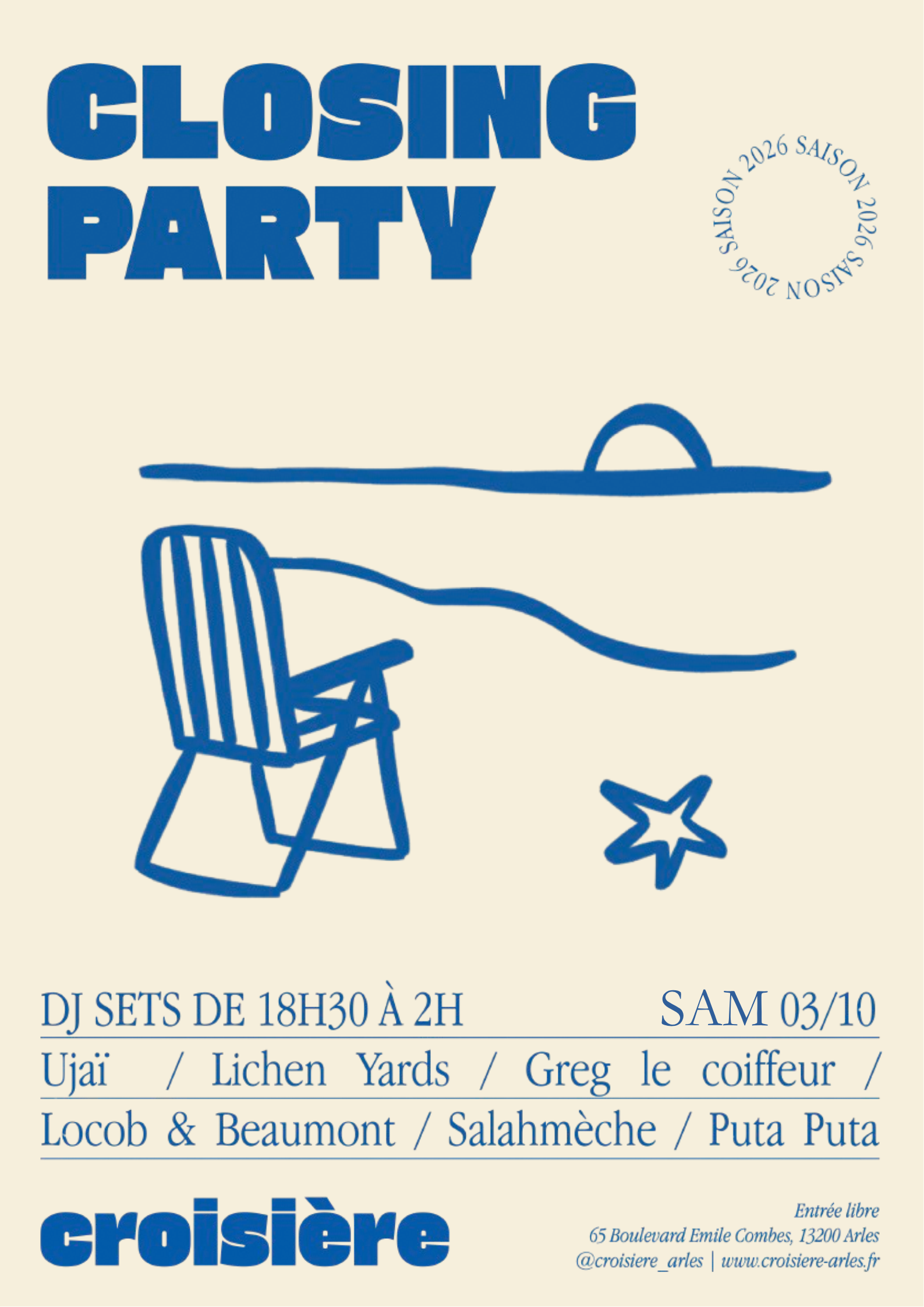 Closing party – Line Up Arlésienne