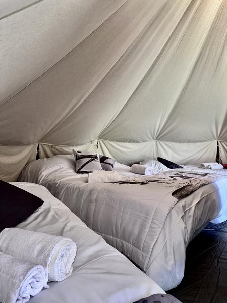 Camping La Lande lits confortables et faits tente lodge