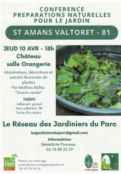 Conférence : Les préparations naturelles pour le jardin_Saint-Amans-Valtoret