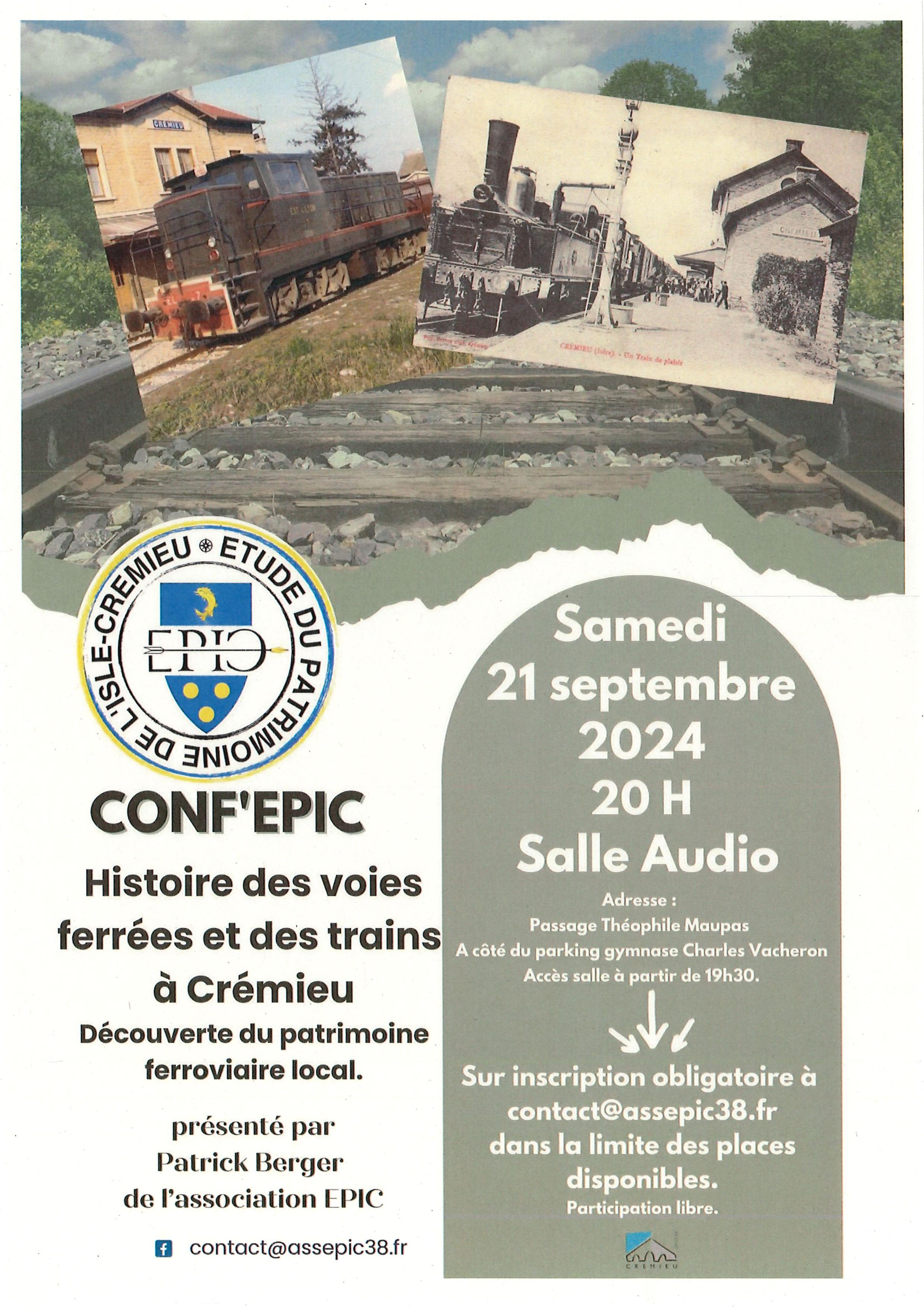 Crémieu - Balcons du Dauphiné : Conf'Epic "Histoire des voies ferrées et des tr…