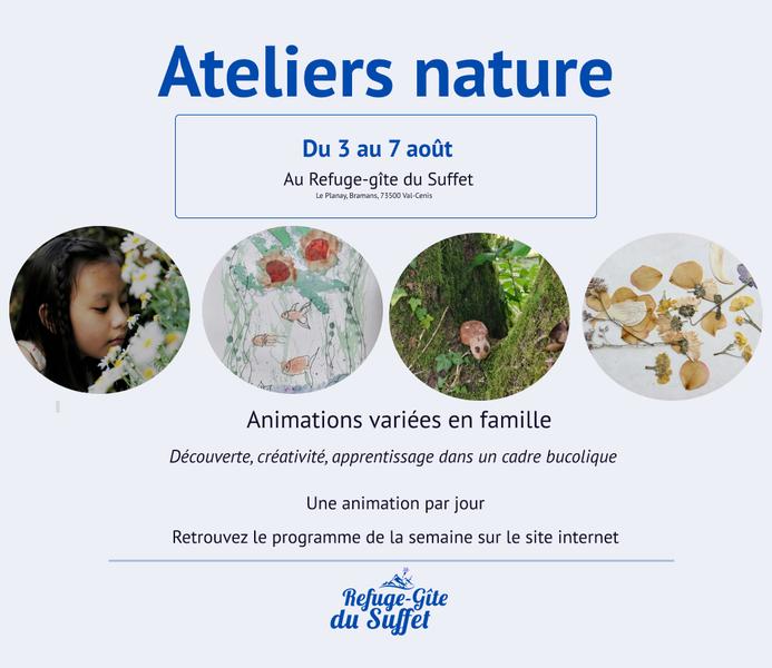 Jeu de kim nature à Val Cenis-Bramans