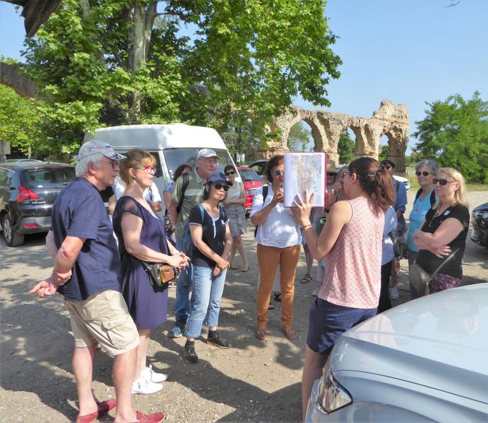 Visite groupe sur le terrain