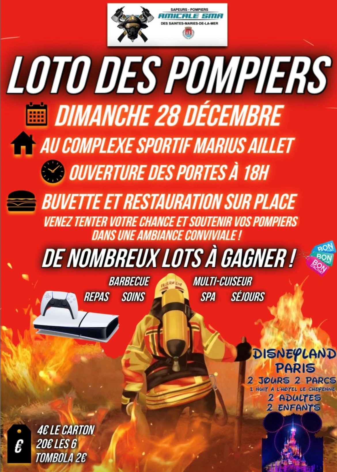 Loto de l’Amicale des sapeurs-pompiers