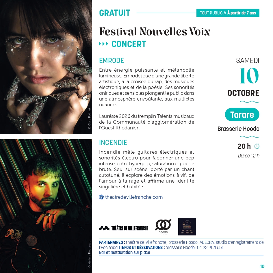 Festival Nouvelles Voix - Concerts : EMRODE - INCENDIE_Tarare