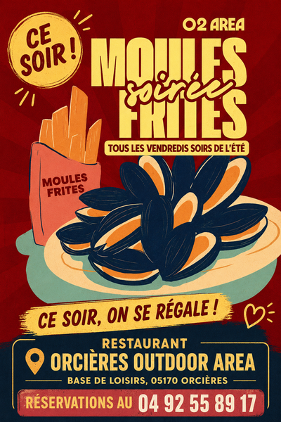 Soirée Moules-Frites à l'O² Area