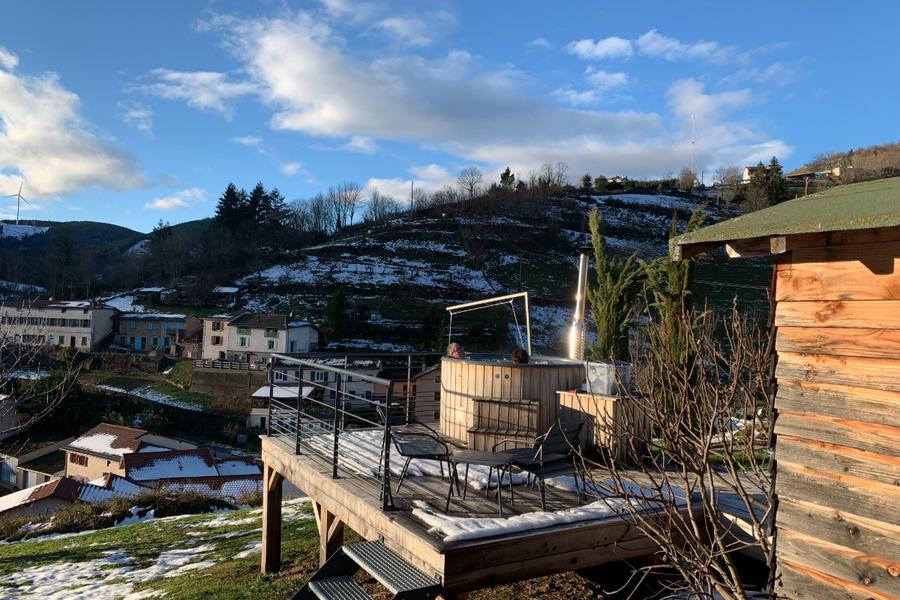 Parfois la baignade se fait sous un paysage nordique 