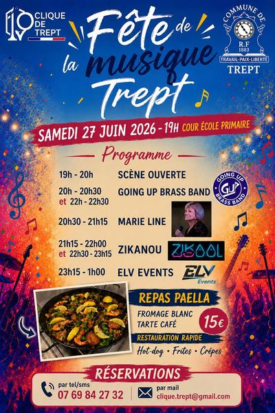 Affiche : Fête de la musique à Trept