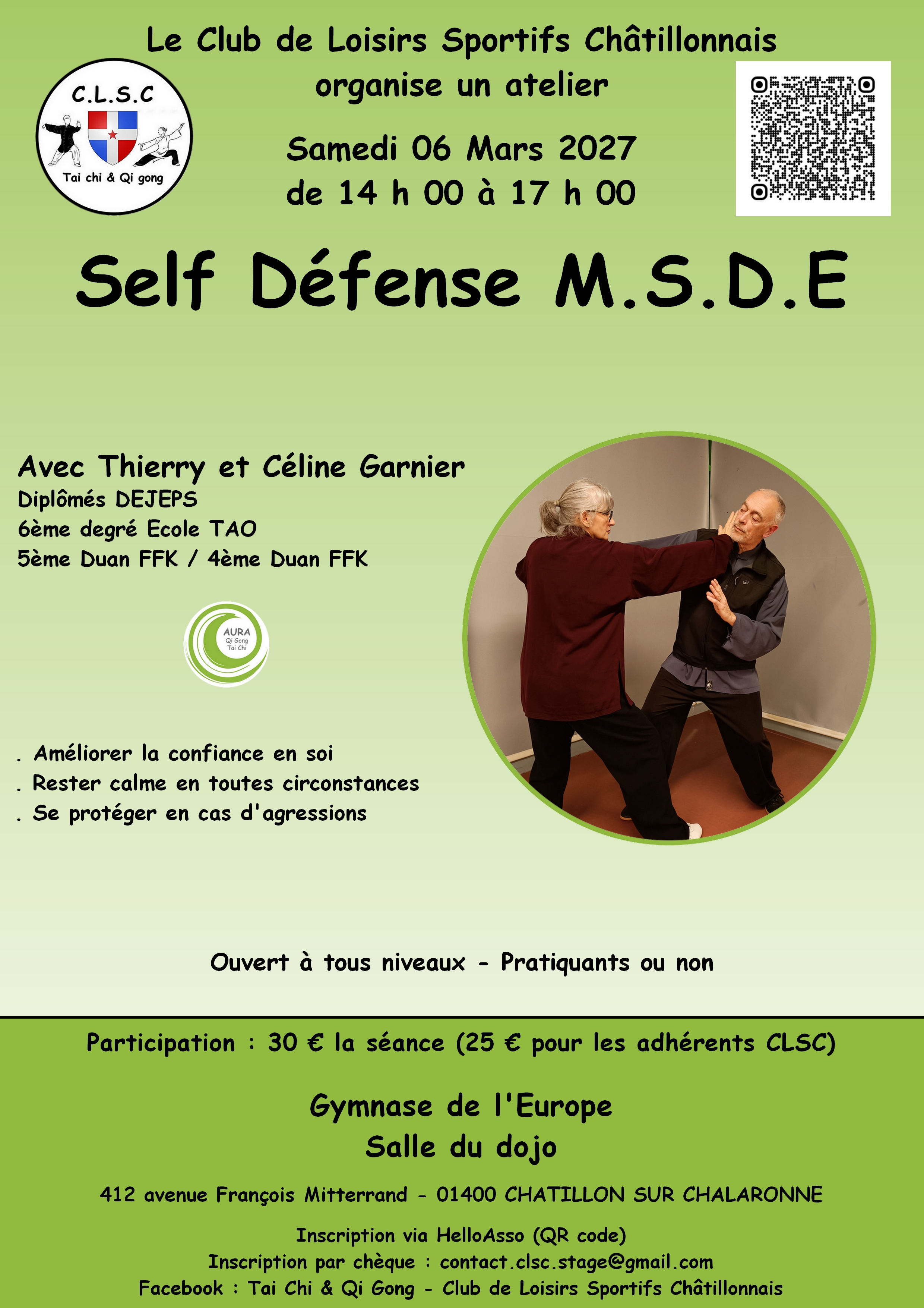 Stage de self défense - M.S.D.E