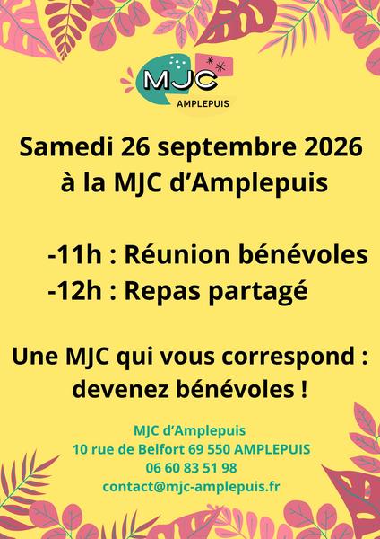 Réunion bénévoles MJC d\'Amplepuis