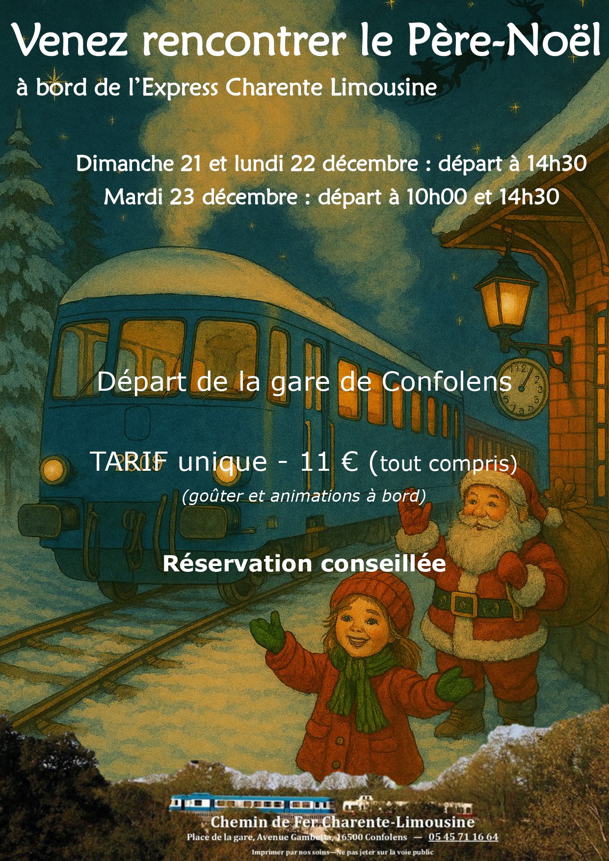 Chemin de fer Charente LImousine : Le train du Père Noël