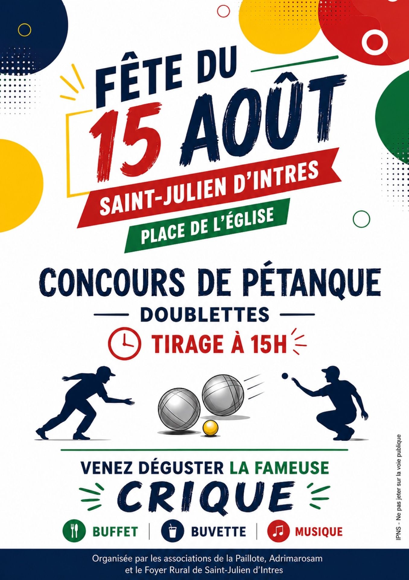 Fête du 15 août -Concours de pétanque