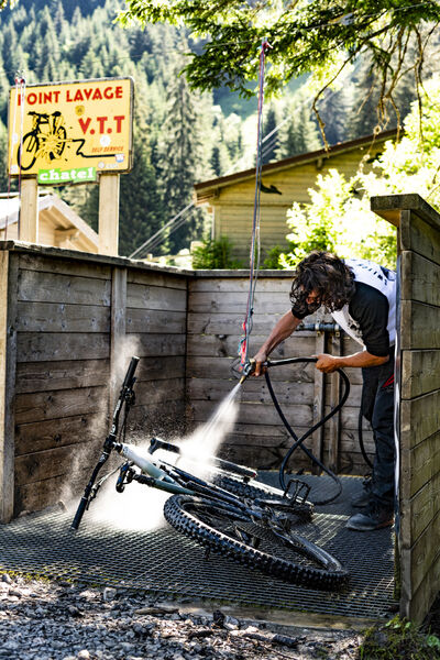 Zone de lavage vélo