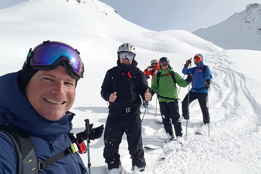 Groupe sortie ski avec Christophe Cardaire
