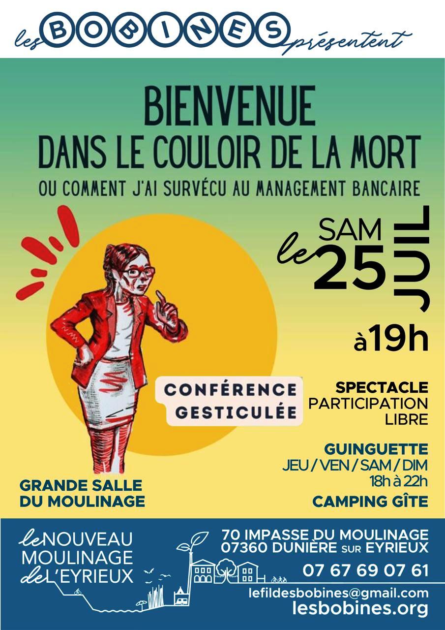Conférence gesticulée "Bienvenue dans le couloir de la mort"