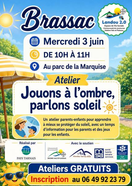 Atelier parents-enfants : Jouons à l'ombre, parlons soleil