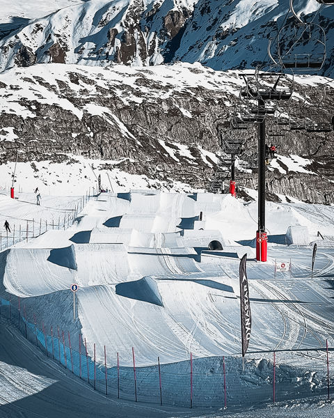Snowpark de Val d'Isère hiver