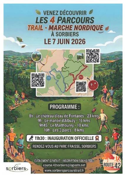 PARCOURS PERMANENTS DE TRAIL ET DE MARCHE NORDIQUE DE SORBIERS_Sorbiers