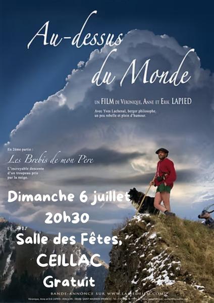 affiche - © comité d'animations de Ceillac Projection de film : Au dessus du monde_Ceillac - © comité d'animations de Ceillac
