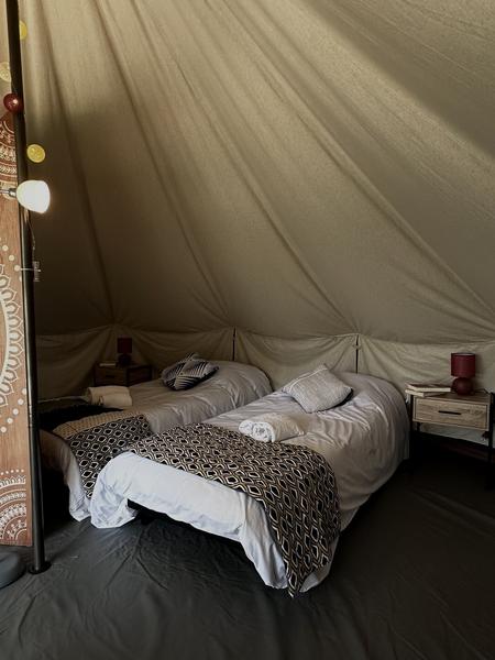 Camping La Lande lits faits tente glamping
