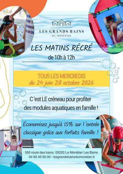 Le Matin récré des Grands Bains