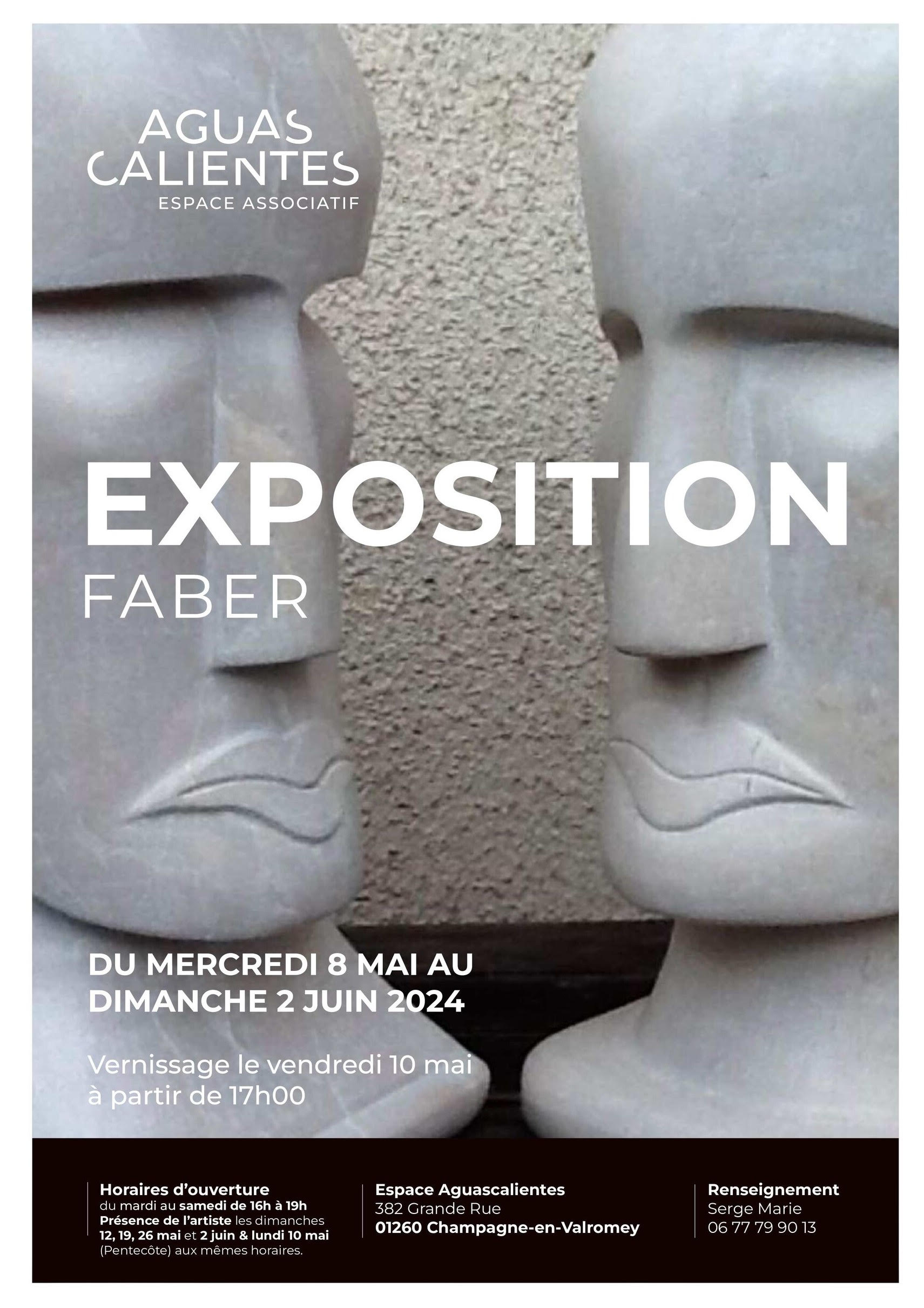 Exposition de galets sculptés et peintures de Fabrice
