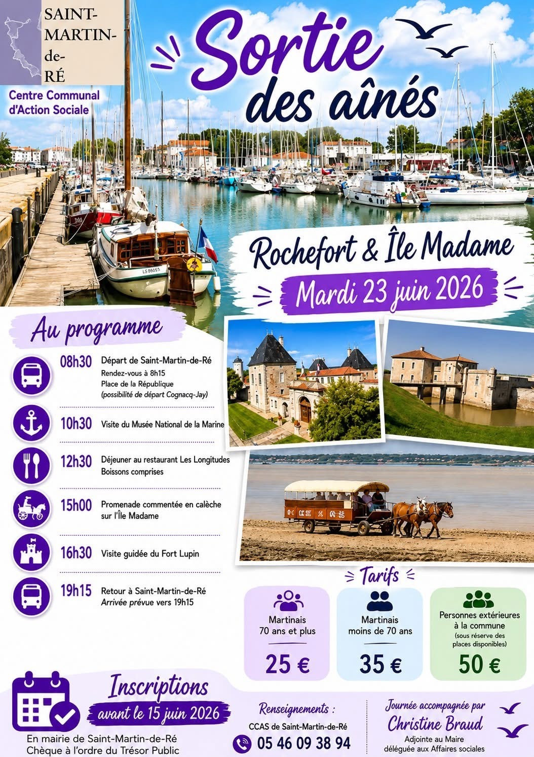 Sortie des Ainés : Rochefort et l'Ile Madame