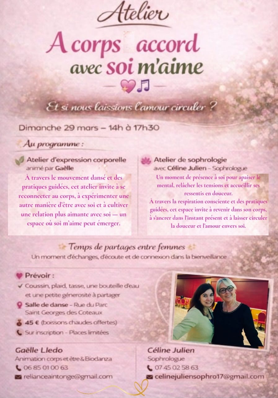 Atelier "A corps / accord avec soi m'aime"