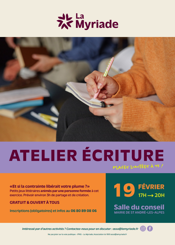 Atelier d'écriture :  