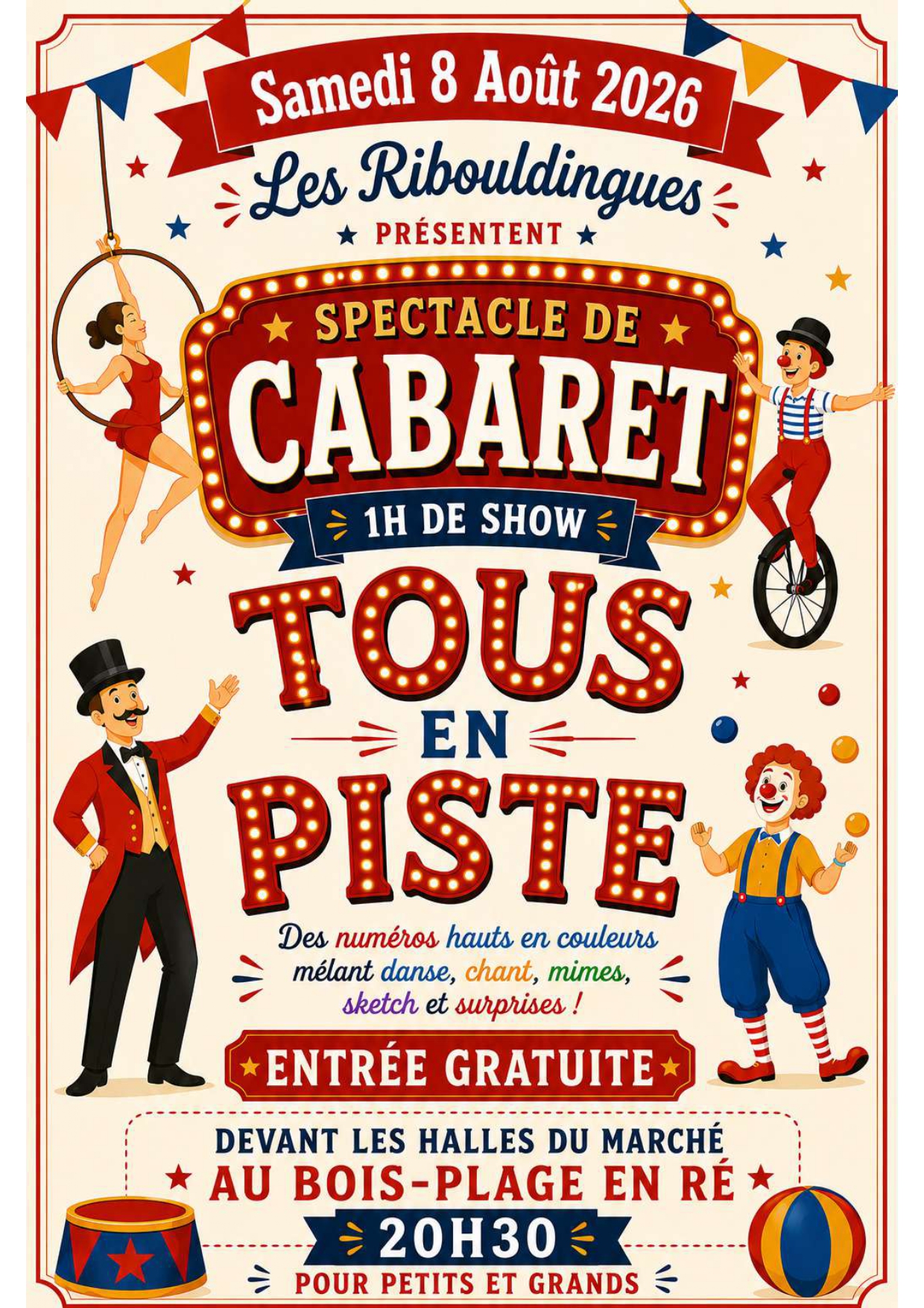 Animation cabaret Les Ribouldingues - Tous en piste