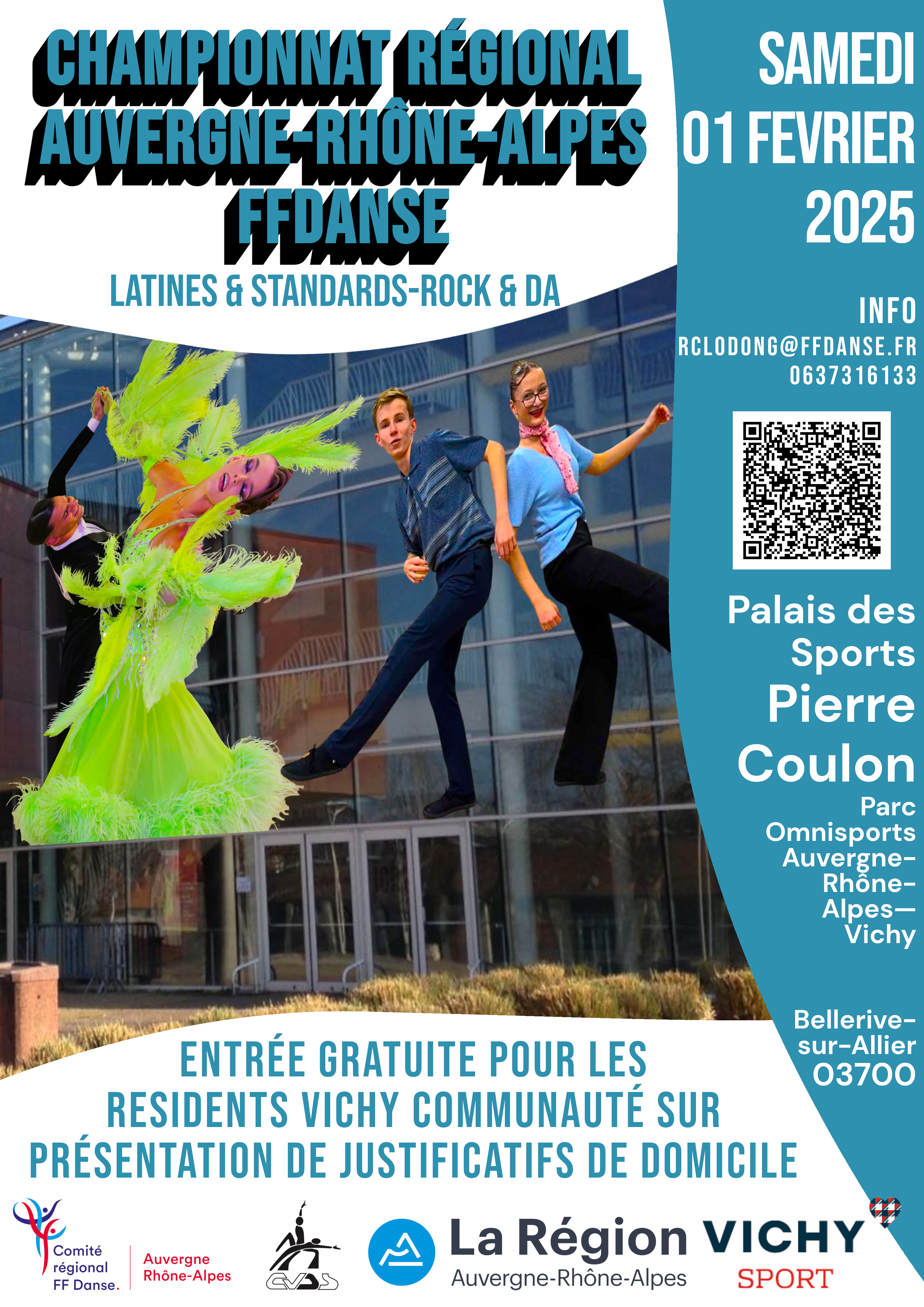 Championnat de Régional AuRA FFDanse 2025 : Latines & Standards et Rock & DA