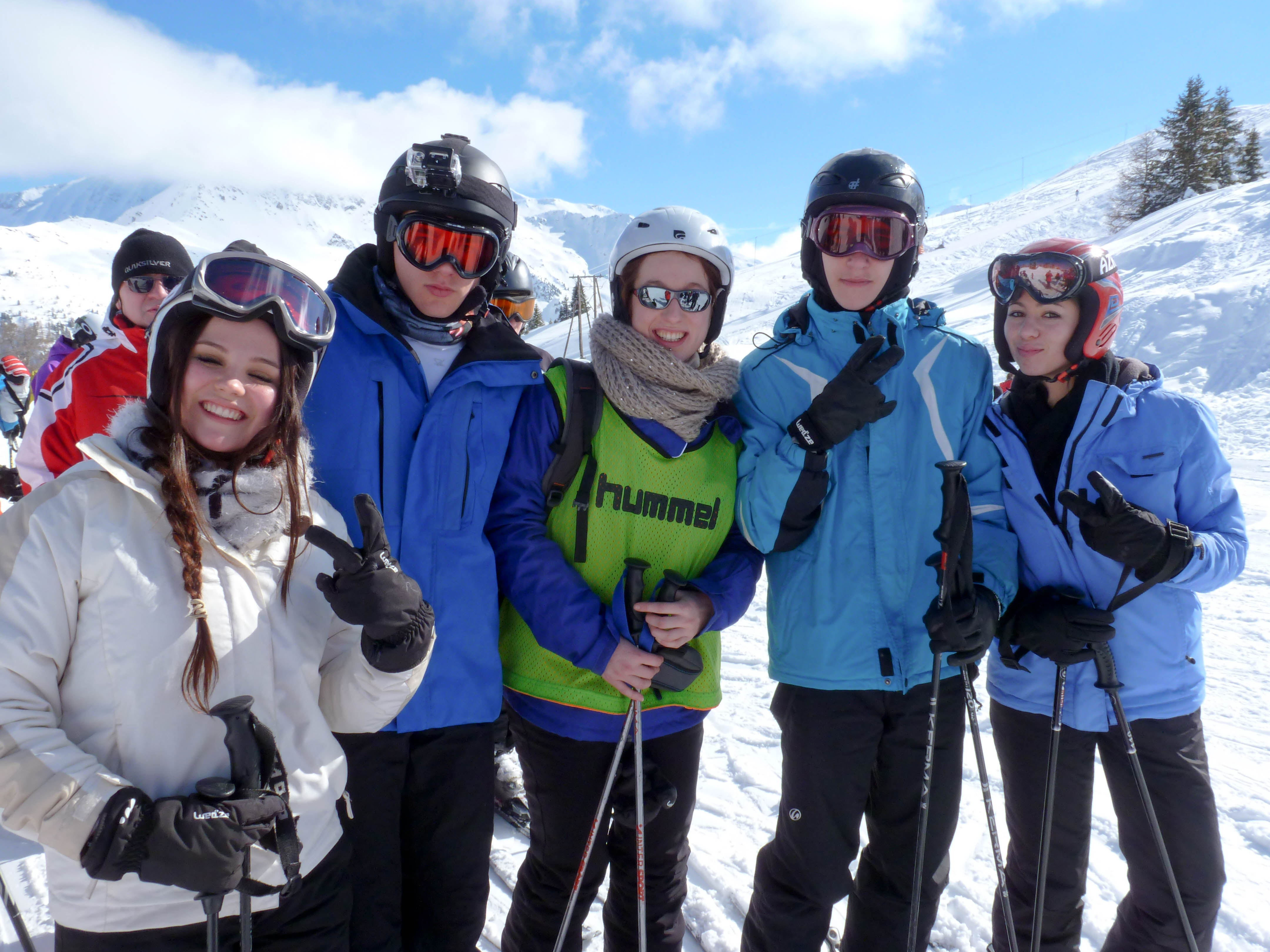 Skiing in La Plagne