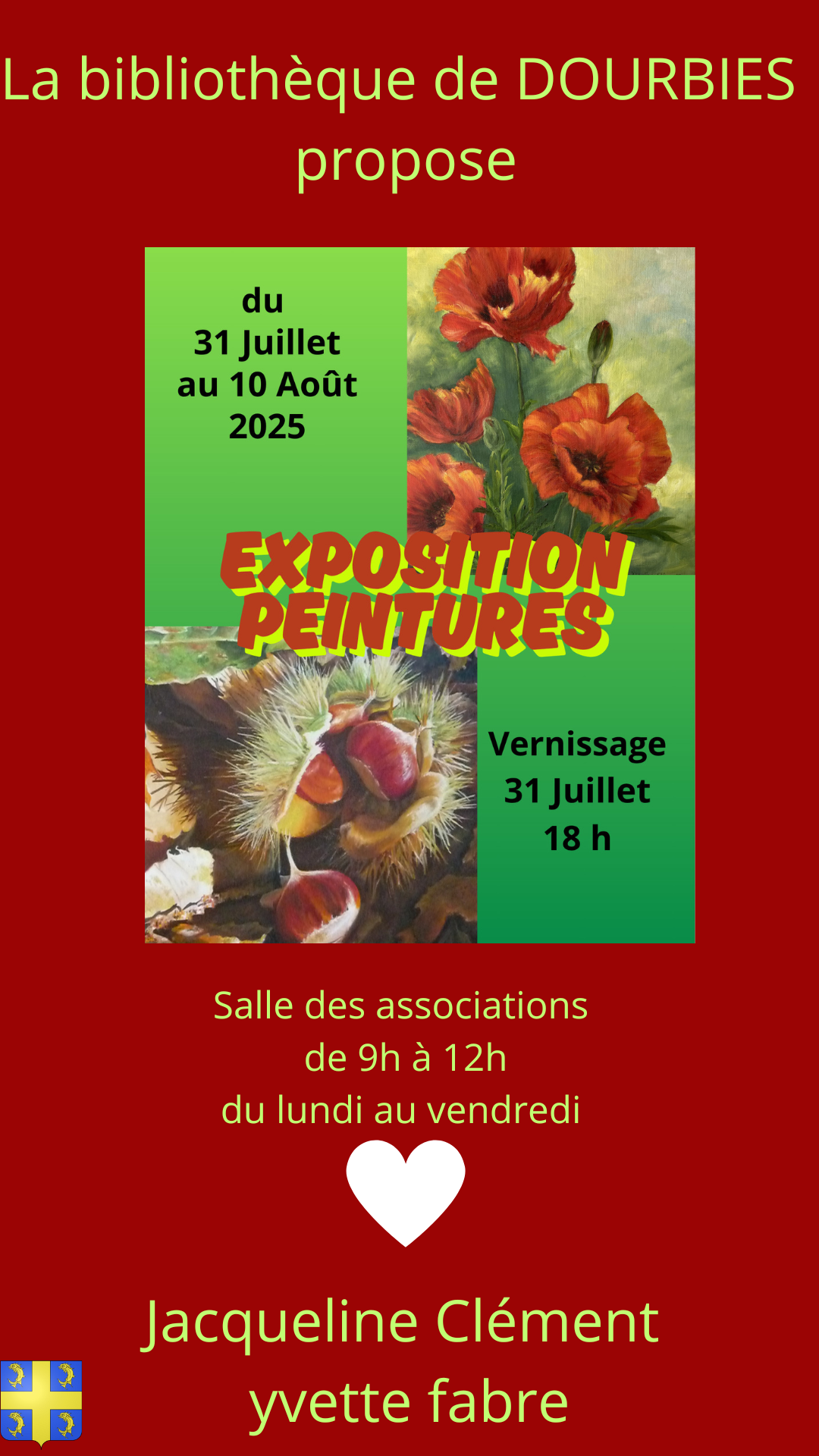 Exposition de peintures à Dourbies_Dourbies