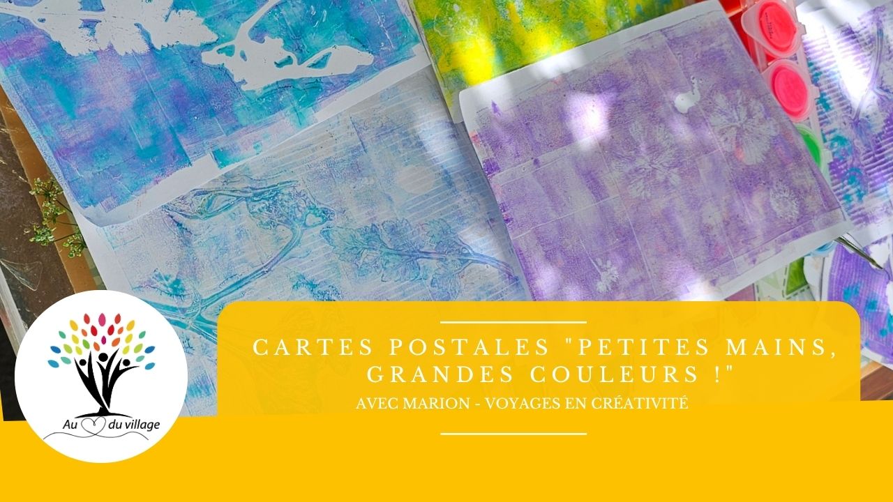 Atelier Parent-Enfant (de 2 à 4 ans) : Cartes Postales Petites Mains, Grandes Couleurs ! (Technique du monotype sur plaque de gel)