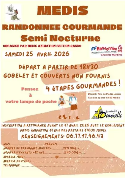 Randonnée gourmande semi-nocturne