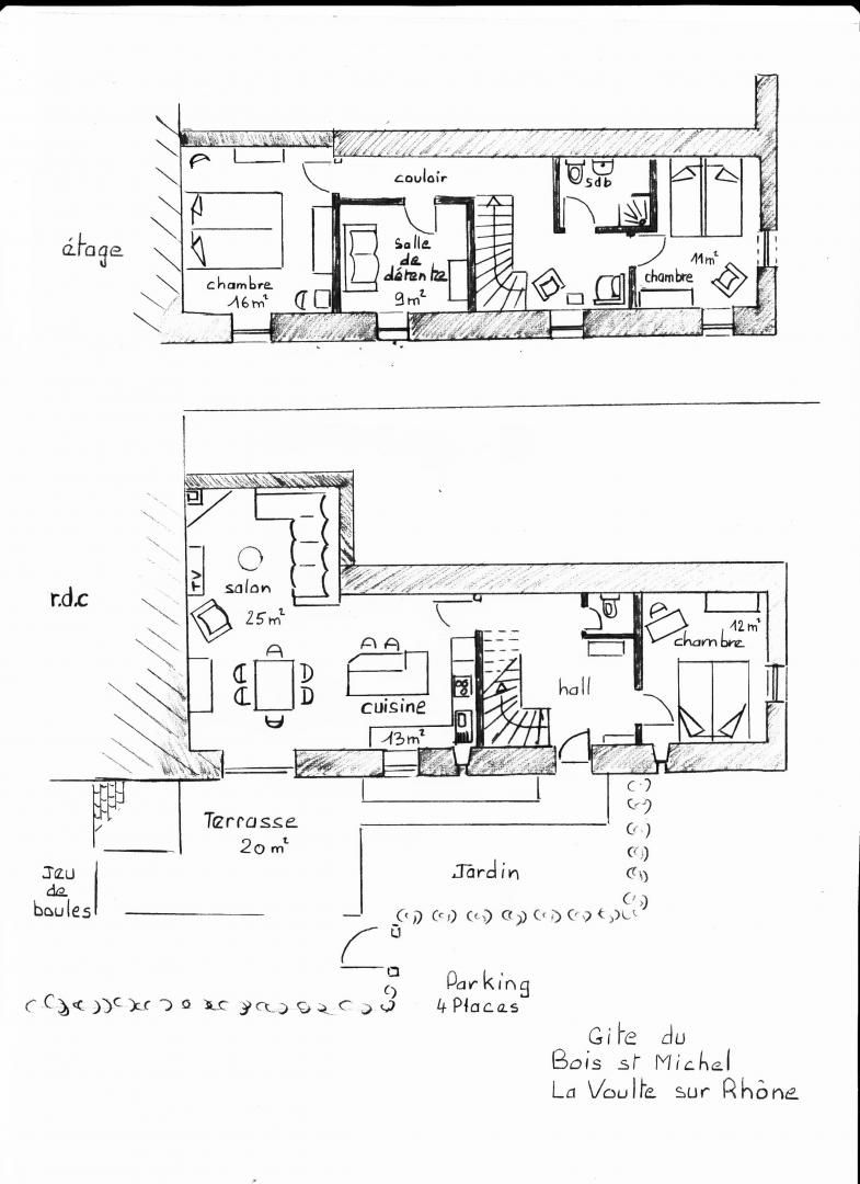 plan du gîte