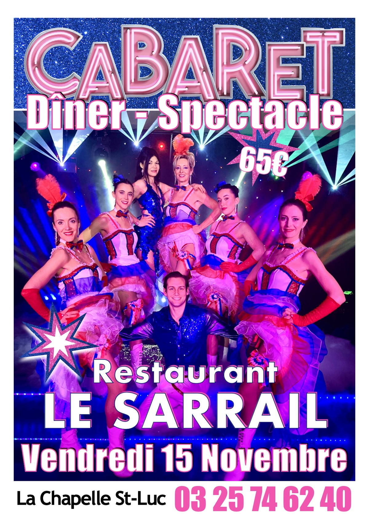 SOIRÉE DÎNER-SPECTACLE "CABARET SHOW" Le 15 nov 2024