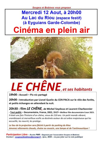Cinéma en plein air - Soupes et Bobines : 'Le chêne'