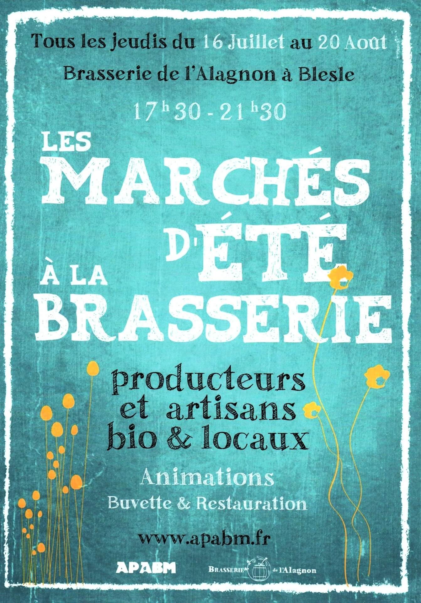Marchés d'été à la brasserie
